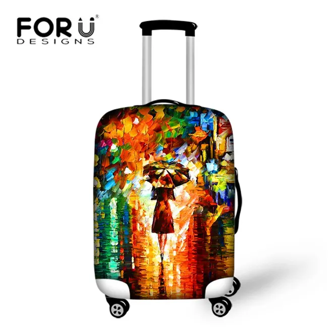 W2967 FORUDESIGNS/Африканский принт для девочек, Толстый эластичный багажный Защитный чехол на молнии для 18-32 дюймов, чемодан, аксессуары для путешествий - Цвет: W2967