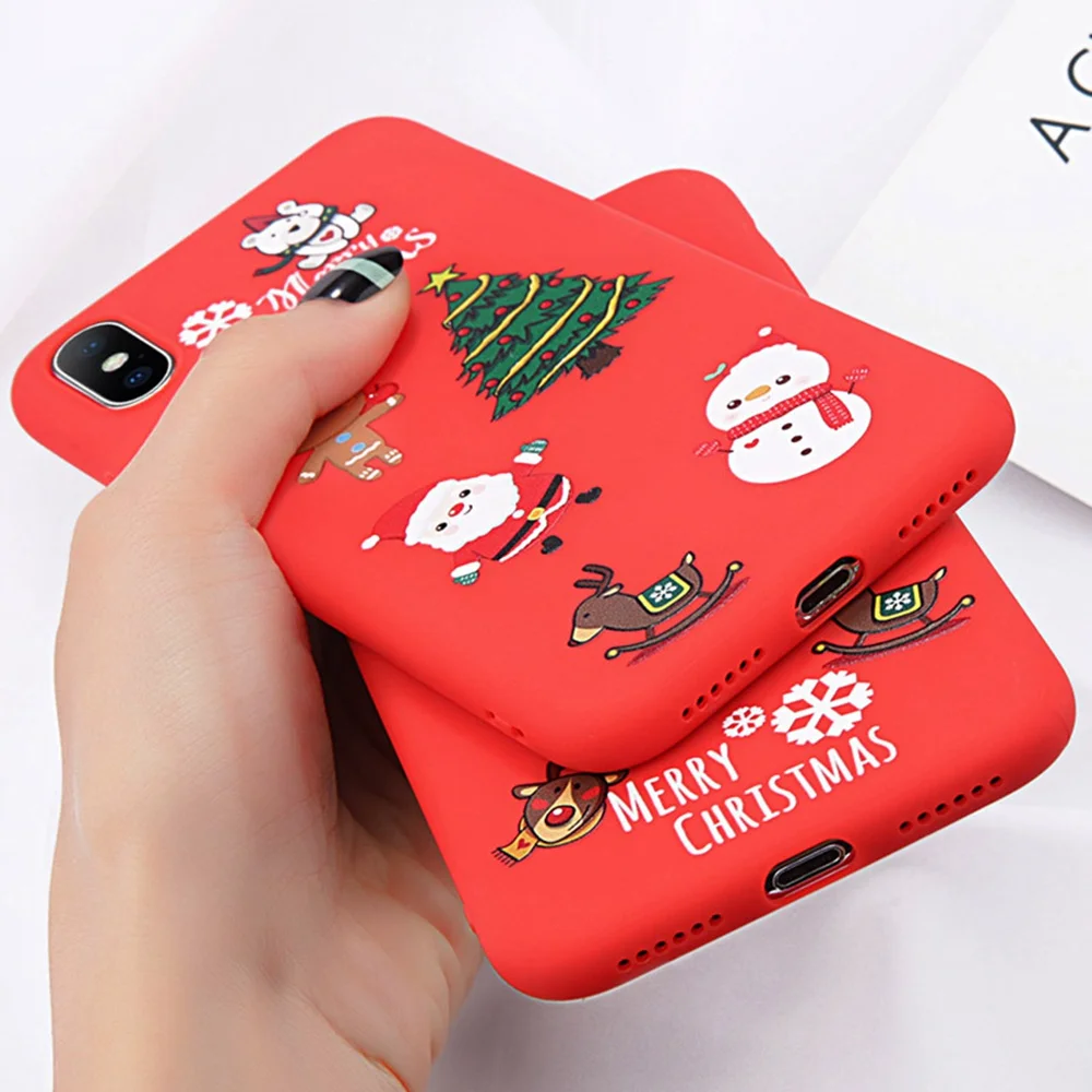 Чехол для телефона CASEIER iPhone 7 Plus мягкий Рождественский чехол X XS Max XR 8 6 6s 5 5S SE хит