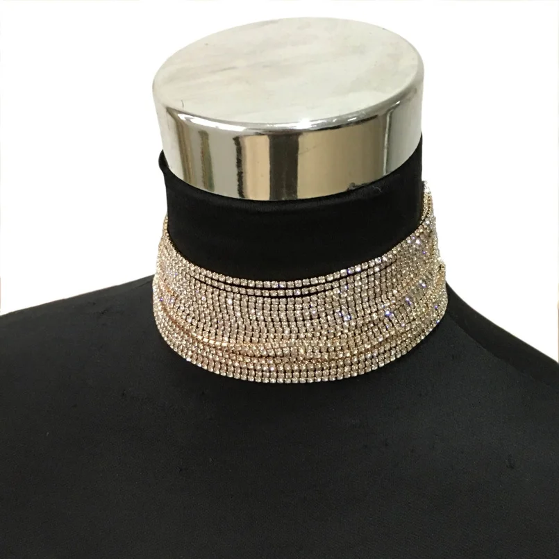 Женское Ожерелье чокер UKEN длинное ожерелье с кристаллами и подвеской|rhinestone choker
