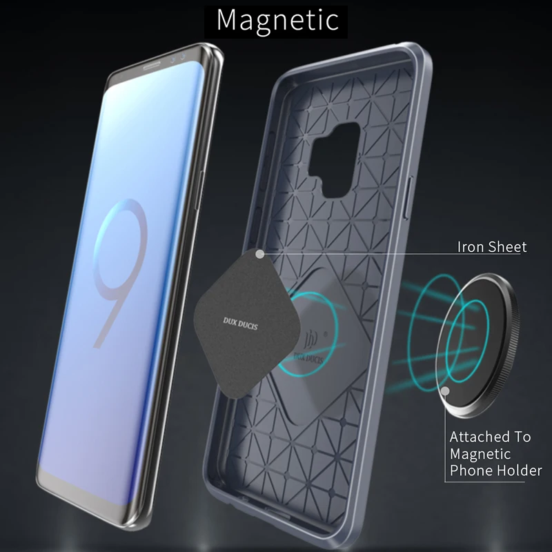 DUX DUCIS Магнитный чехол для samsung Galaxy S9 плюс Чехол мягкий силиконовый принципиально