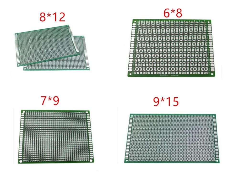 4 шт. 6x8 7x9 8x12 9x15 см 6*8 7*9 8*12 9*15 двухсторонний медный Прототип pcb универсальная плата