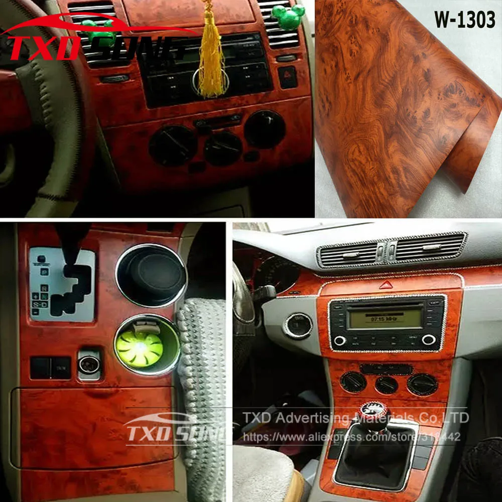 Бесплатная доставка W1303 наклейка из ПВХ под древесину деревянная пленка Стайлинг