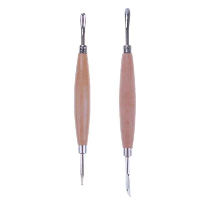 2 шт. деревянной ручкой керамика Скульптура инструменты Нержавеющая сталь Shaper