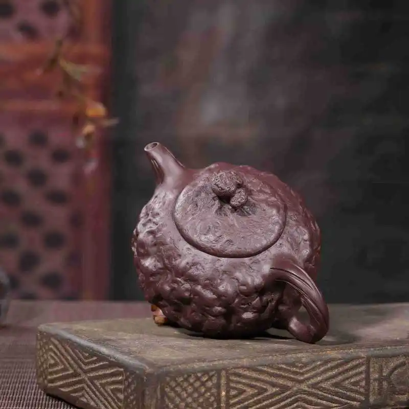 Чайный чайник Gong Chun традиционный ручной разукрашенный краской из фиолетовой