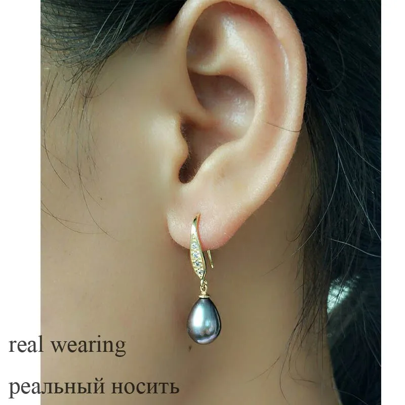 Серьги [NYMPH] жемчужные ювелирные изделия из натурального пресноводного жемчуга