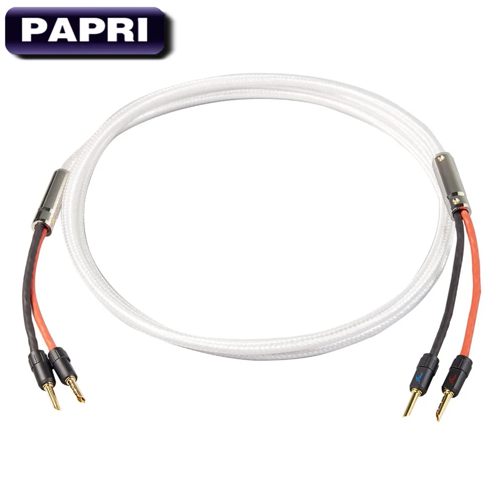PAPRI MPS M-8 SP Audio Cable 99.9997% OFC Wire 24K позолоченный разъем Банановый штекер для динамика