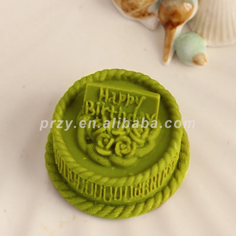 

PRZY силиконовая форма для мыла ручной работы формы для мыла силикагель арома-каменные формы круглые с днем рождения торт 3D силиконовая резина 001