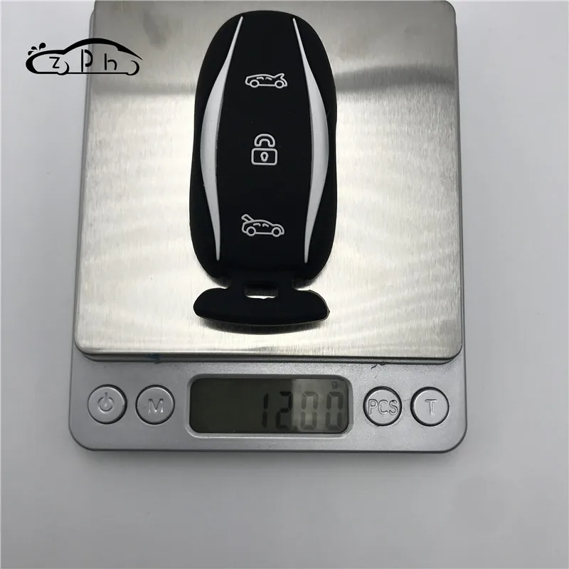 Силиконовый чехол с 3 кнопками для Tesla Model S X модель автомобиля 75D 90D P100D умный ключа
