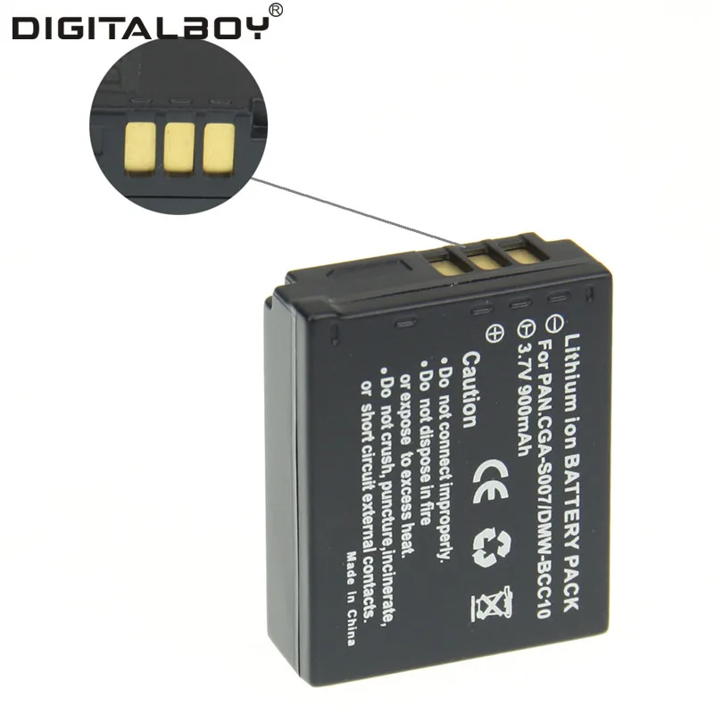 Настоящее Ёмкость 6 шт./компл. cgas007 CGA S007 CGA-S007 DMW-BCD10 Батарея + Зарядное устройство