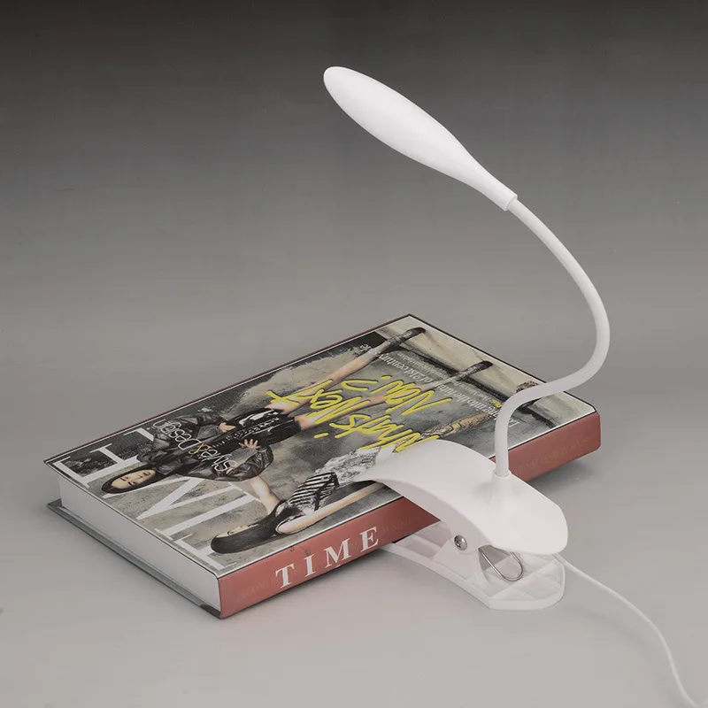Светодиодная настольная лампа USB Сенсорная Настольная с зажимом для чтения книг