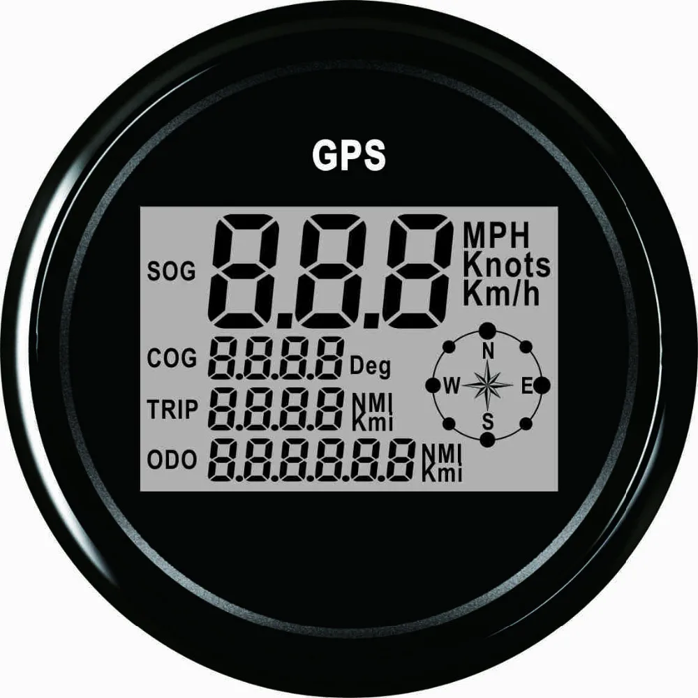 Водонепроницаемый цифровой GPS Спидометр Одометр для авто морской грузовик с