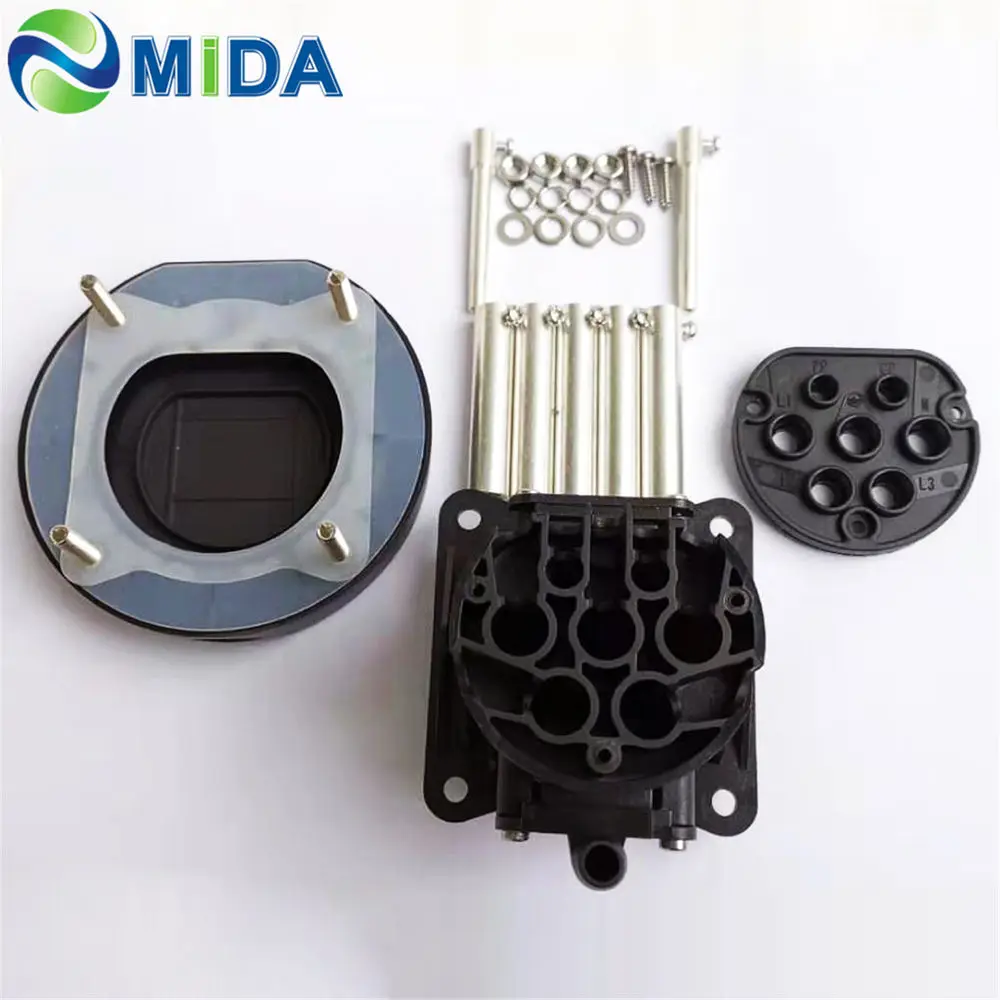 DUOSIDA 32A IEC 62196-2 Тип 2 розетка для электромобиля EV зарядная станция 4-точечная