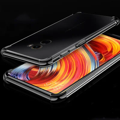 Мягкий чехол из ТПУ с принтом "для Xiaomi mi Mix 2 Чехол сверхтонкая жесткая накладка на заднюю панель с покрытием блестящие Чехлы для mi x 2 mi x2 mi xed Обложка для телефона из силикона и ТПУ - Цвет: Черный