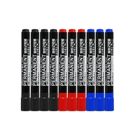 30 pcslot permanent marker pen black blue red color for glass ceramic metal office school supplies marcador caneta fb842