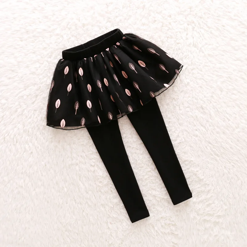 Юбка для девочек брюки осень 2018 новые весенние леггинсы с юбкой одежда детские