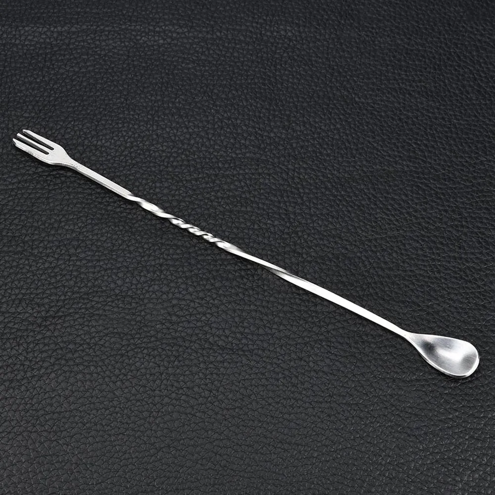 1 шт. барная ложка из нержавеющей стали двухголовое коктейльное скрученное