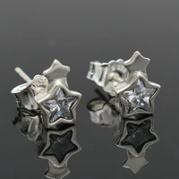fashion design earrings transparent zircon cz star earrings female ornaments christmas gifts gifts for female couples