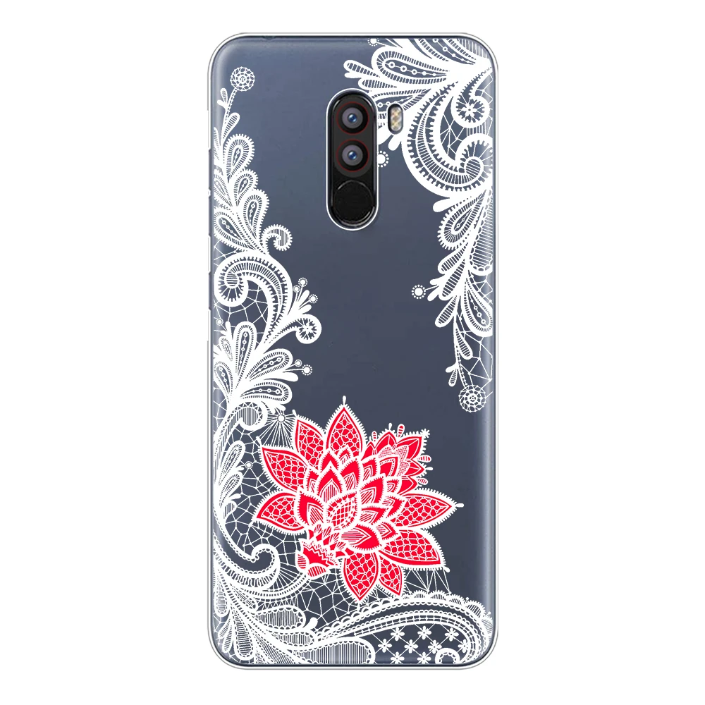 Мягкий чехол из ТПУ Для Xiaomi Mi A1 5X A2 Lite 6X 8 SE PocoPhone F1 силиконовый Мандала с кружевным