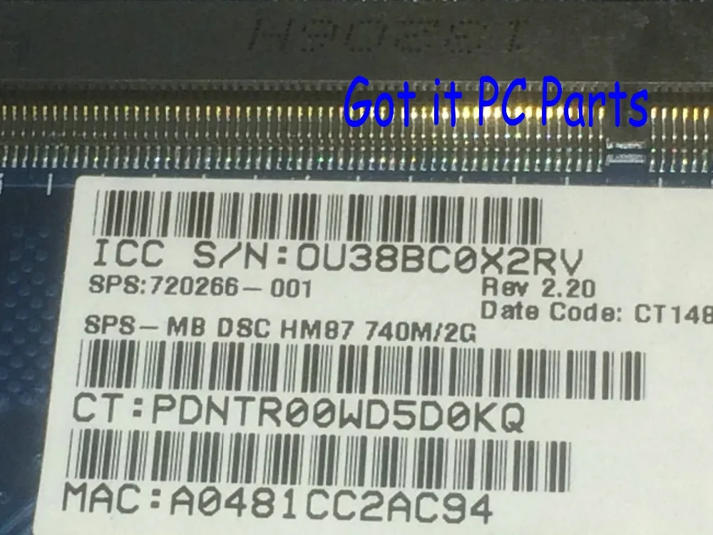 Бесплатная доставка Рабочая 720266-001 материнская плата для ноутбука HP PAVILION 17-J |
