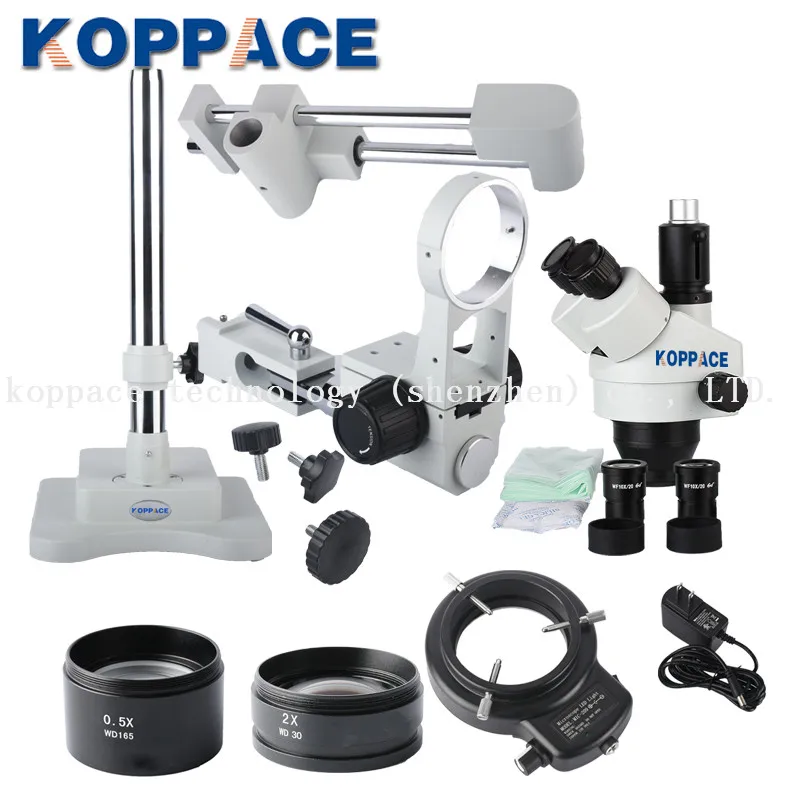 KOPPACE 3.5X-90X Тринокулярный Стерео Мобильный телефон ремонт 10X окуляры включает в