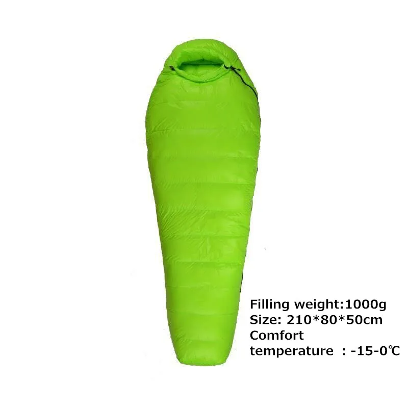 

Outdoor Camping Sleeping Bag Adult Thermal Filling 400g 600g 800g 1000g Duck Down Tent Sleep Bags For Hiking Camping Traveling