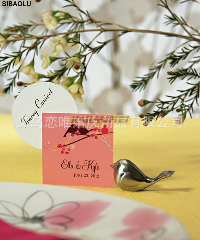 200 шт. новый дизайн любовь птица серебряные милый маленький свадьбы место