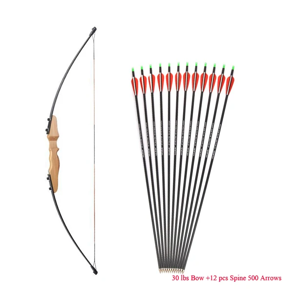 Yellow Bow and Arrow 51 дюймов 30 фунтов прямой Лук Сплит вход лук для стрельбы из лука охота стрельба практика для российских клиентов - Цвет: Yellow Bow and Arrow