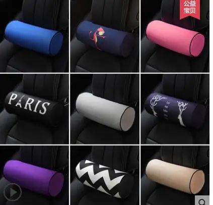 

Cylindrical Car headrest memory cotton neck pillow neck cushion pillow seat