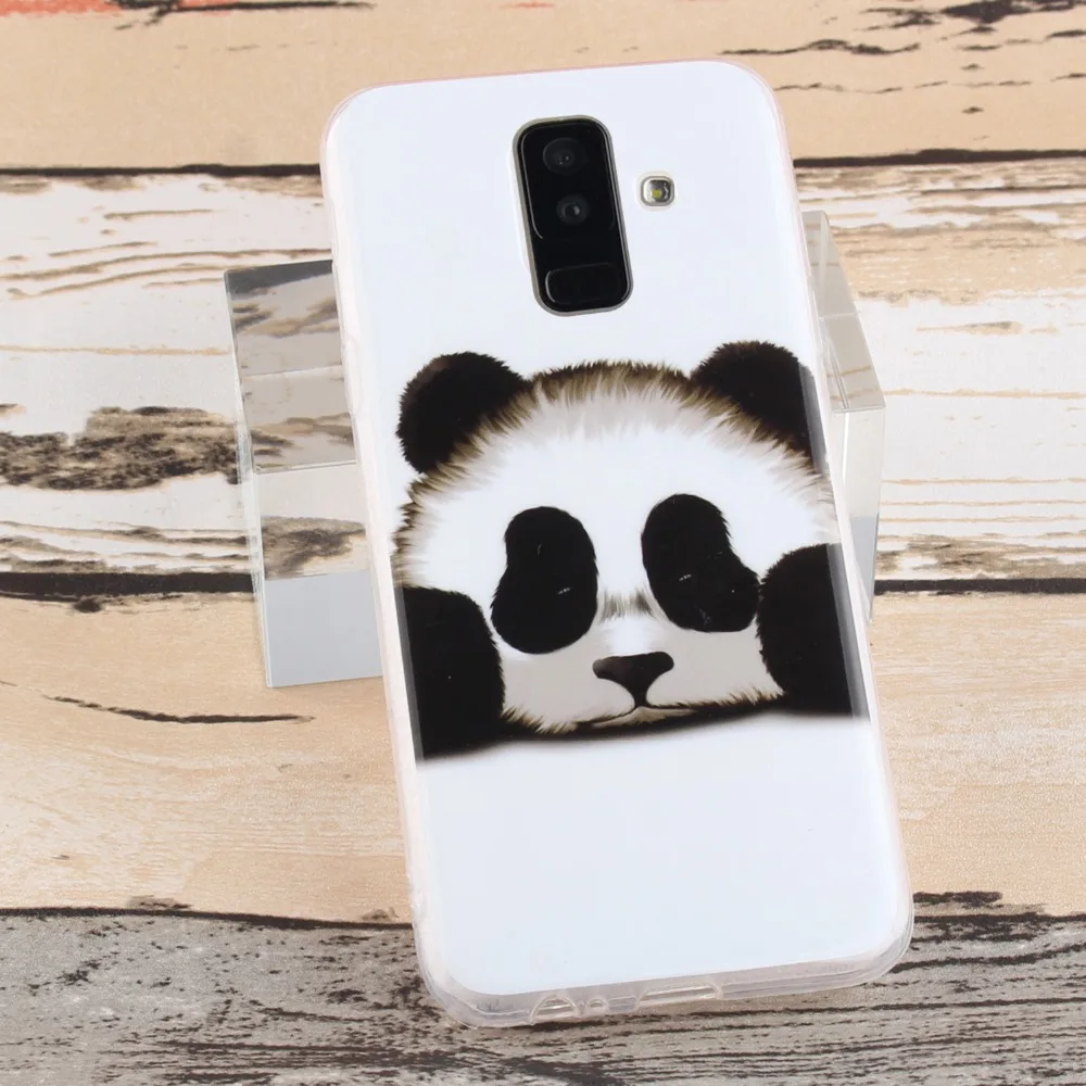 Сексуальная девушка панда Тигр для coque Samsung A6 Plus 2018 чехол Galaxy S8 S9 A8 J4 J6 J8 Etui Hoesjes |