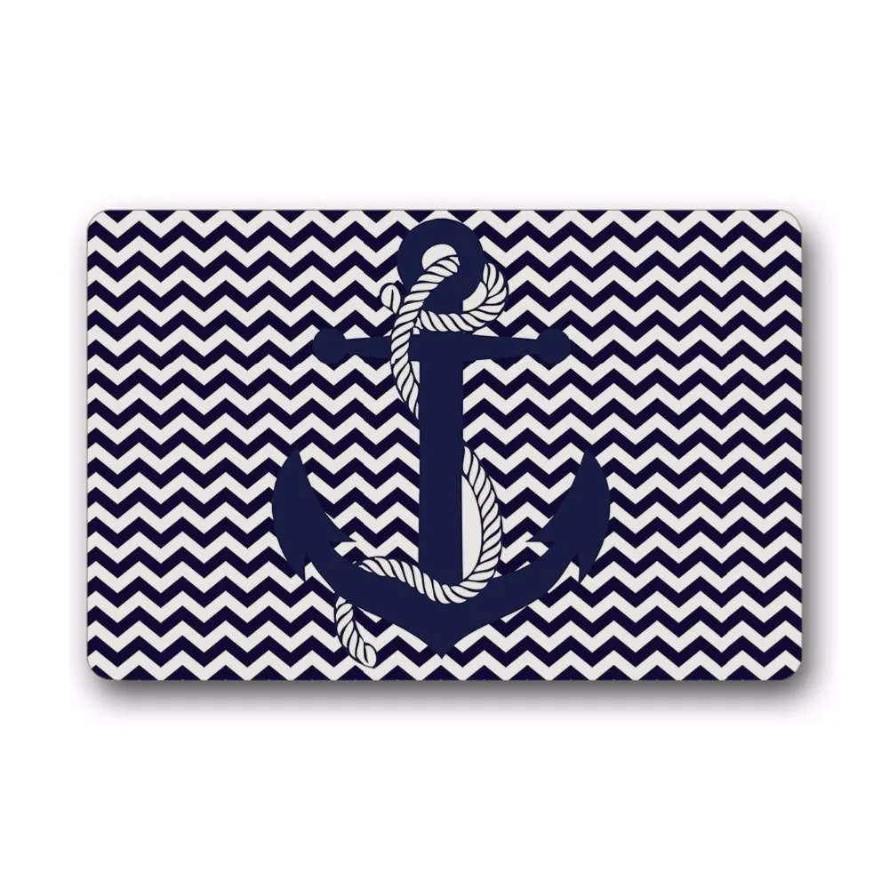 

Retro Anchor Custom Doormats Bedroom Cushion Carpet Bathroom Rugs