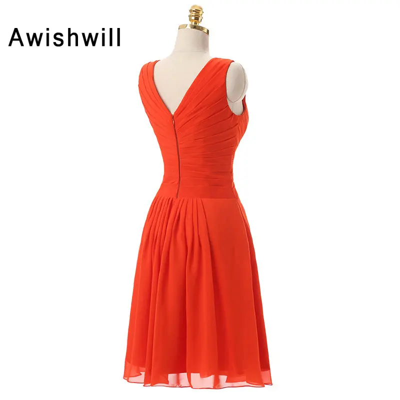 Женское коктейльное платье Короткое красное с V образным вырезом|red cocktail dress|cocktail