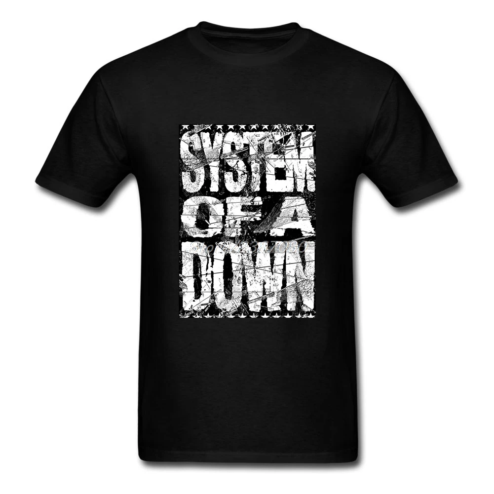 Футболка SYSTEM OF A DOWN Хлопковая мужская футболка с коротким рукавом хипстерские