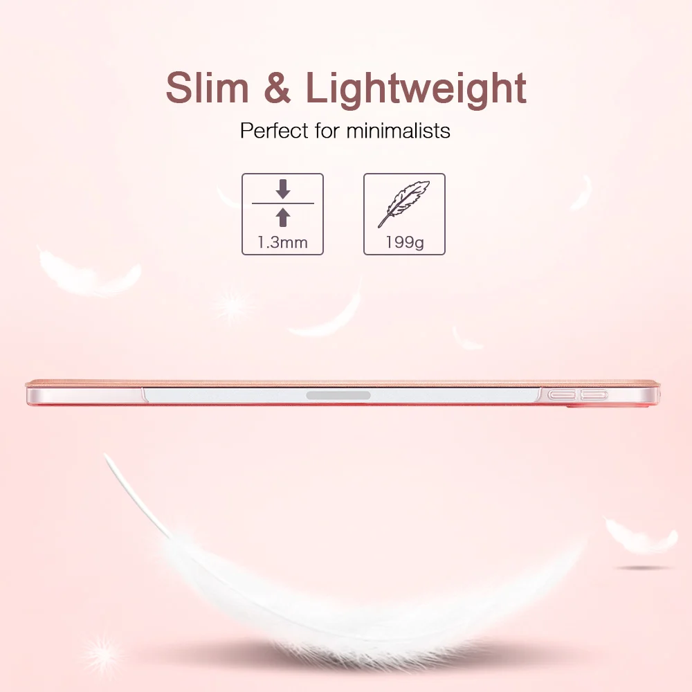 ESR, Магнитный флип-чехол для iPad Pro 12,9, из искусственной кожи, ультра тонкая прозрачная задняя крышка, трехкратный смарт-чехол для планшета, чехол для iPad