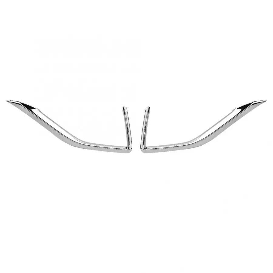 2pcs Auto Accessory ABS Silver ChromeCar Styling Front Fog Lamp Decoration Frame Cover Trim for Mg Zs Suv
