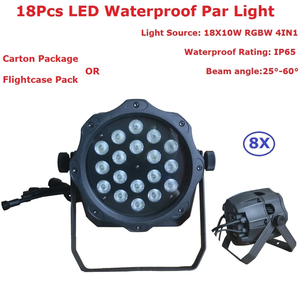 Комплект светодиосветильник 8 в 1 18 х10 Вт 4 1|par can light|par lightrgbw 4in1 |