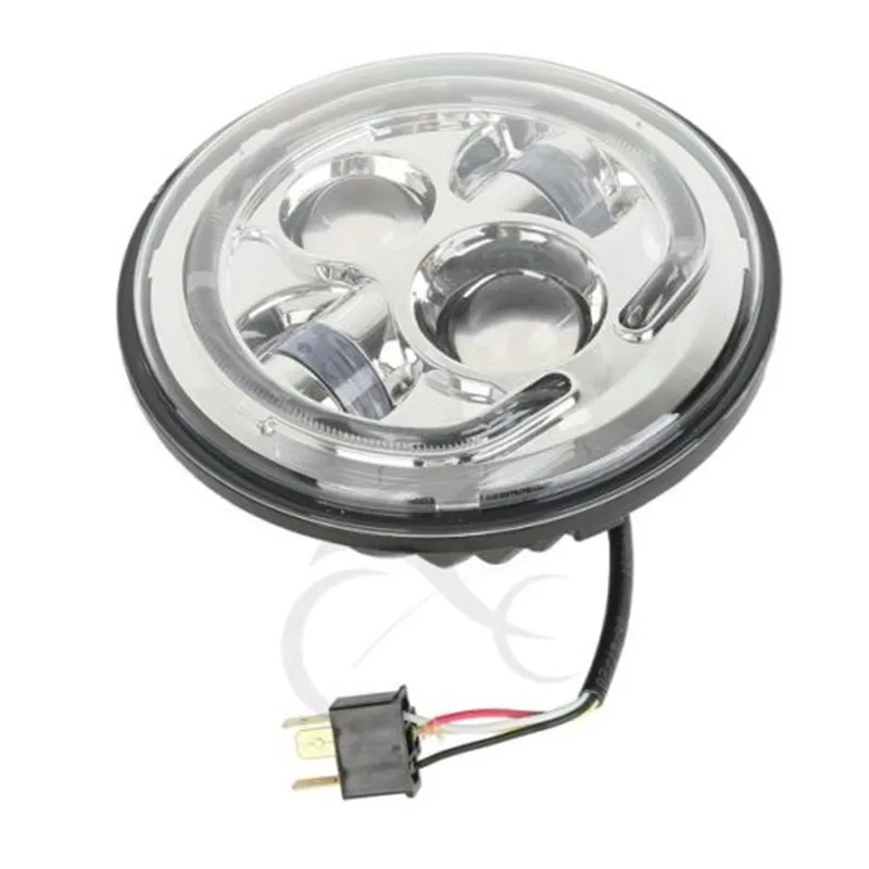 7 &quotКруглый 40 Вт Hi/Lo светодиодный проектор Halo Фары для Jeep CJ 8 TJ Harley Duo Glide 1955 1964 1963