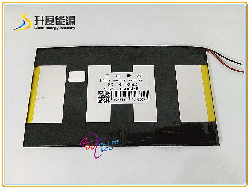 3 7 V 8000mAH SD 3518092 полимерный литий-ионный/литий-ионный аккумулятор для планшетного