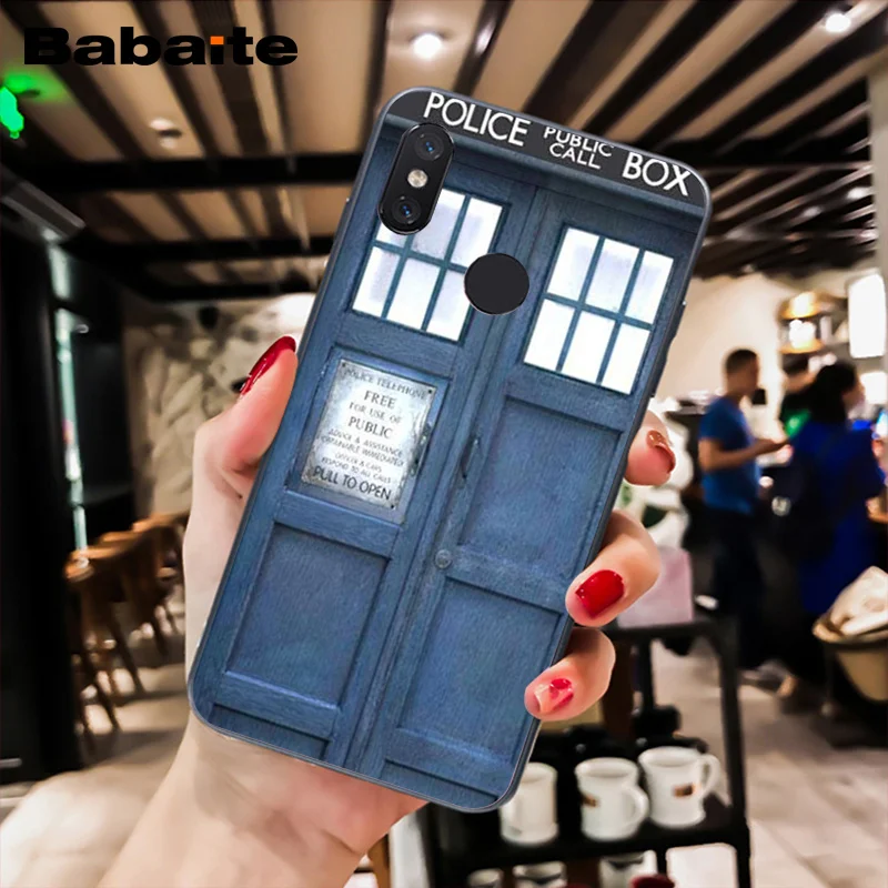 Черный чехол для телефона Babaite Tardis Doctor Dr Who Police Box Для Xiaomi MiA1 A2 lite F1 Redmi8 4X 5Plus S2 Note7 8Pro