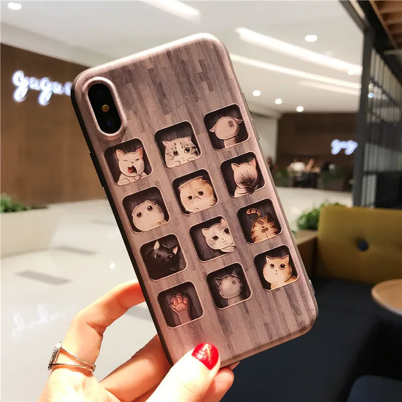 JiBan For iphone X Fashion Cute Love Animal Bear Cat TPU Soft Silicon Back Phone Cover Case Shell Apple 6 6S 7 8 Plus |