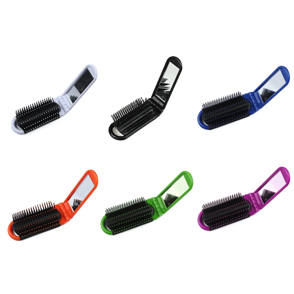 Профессиональная Мини Складная Расческа для макияжа Антистатическая дорожная