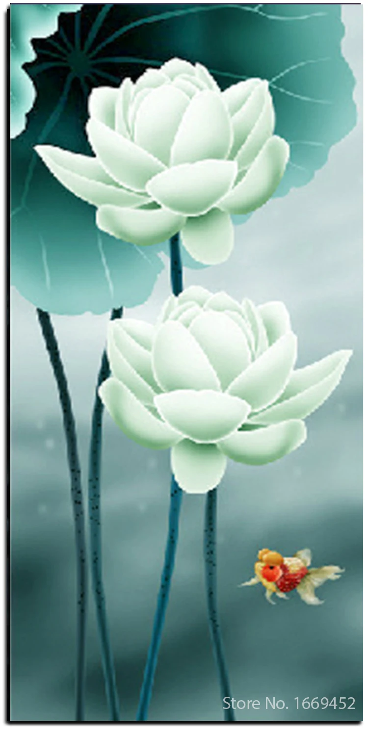 DIY Алмазная мозаика значки белый лотос с цветочной вышивкой крестиком рукоделие