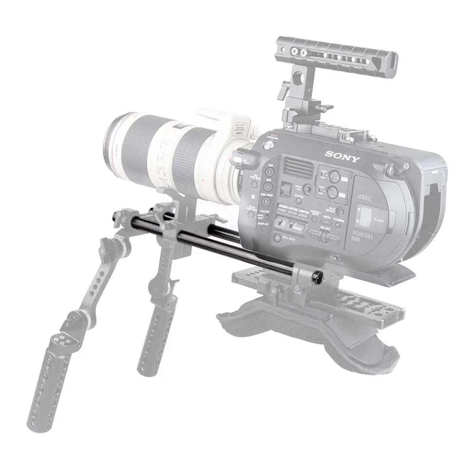 SmallRig 2 шт 15 мм черный алюминиевый сплав стержень(M12-30cm) 12 дюймов для рейка для цифровой зеркальной камеры Система поддержки для непрерывного фокуса 1053