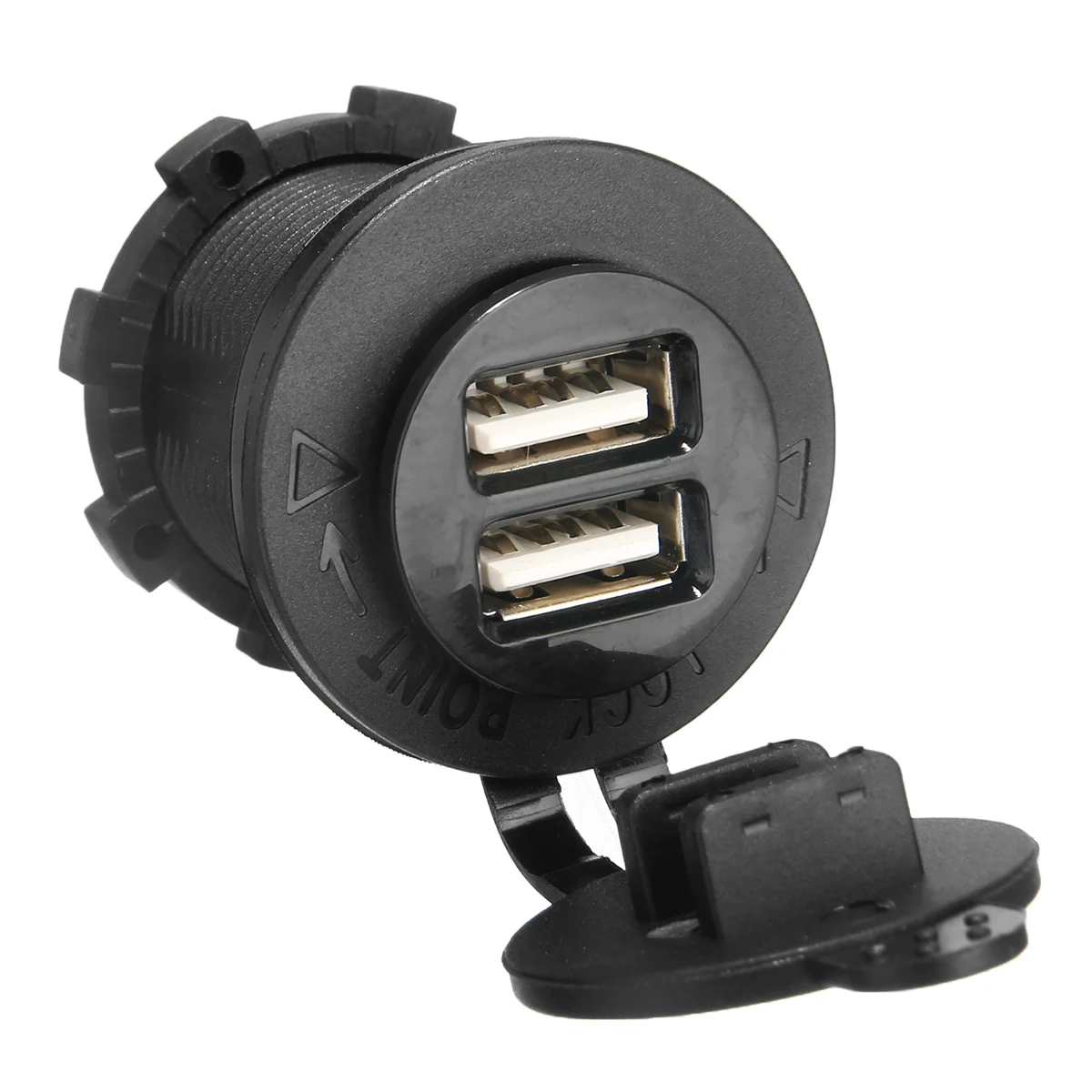 DC 12V 2.1A на 2-портный Dual USB Порты и разъёмы Зарядное устройство гнездо для