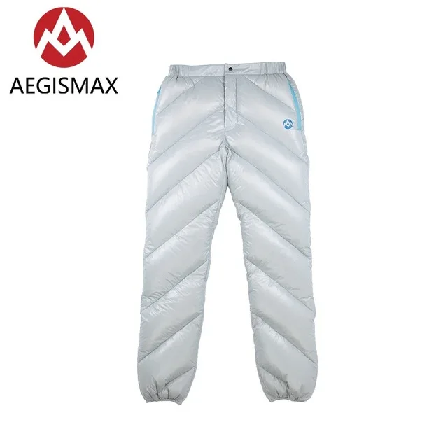 Gray Standard AEGISMAX унисекс, 95%, легкие зимние белые штаны на гусином пуху, штаны, штаны, 800FP, для кемпинга, пеших прогулок - Цвет: Gray Standard