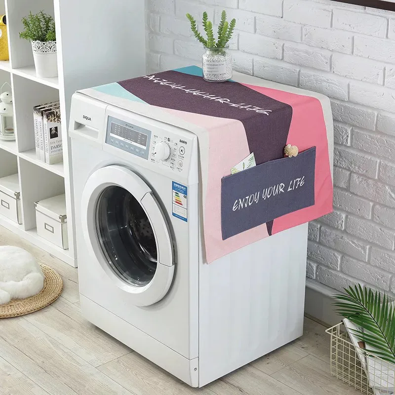 Пыленепроницаемый однодверный Eefrigerator водонепроницаемый чехол от пыли барабан чехол для стиральной машины ткань хлопок и лен Пылезащитная ткань Универсальный