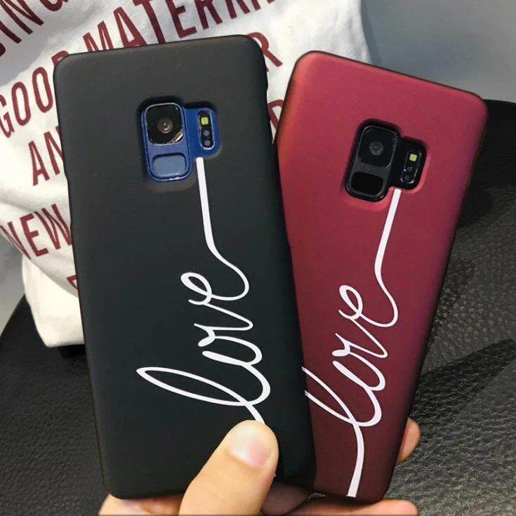 Жесткий чехол с милыми парными сердечками для Samsung A50 S10 S8 S9 S8Plus S9Plus Galaxy Plus