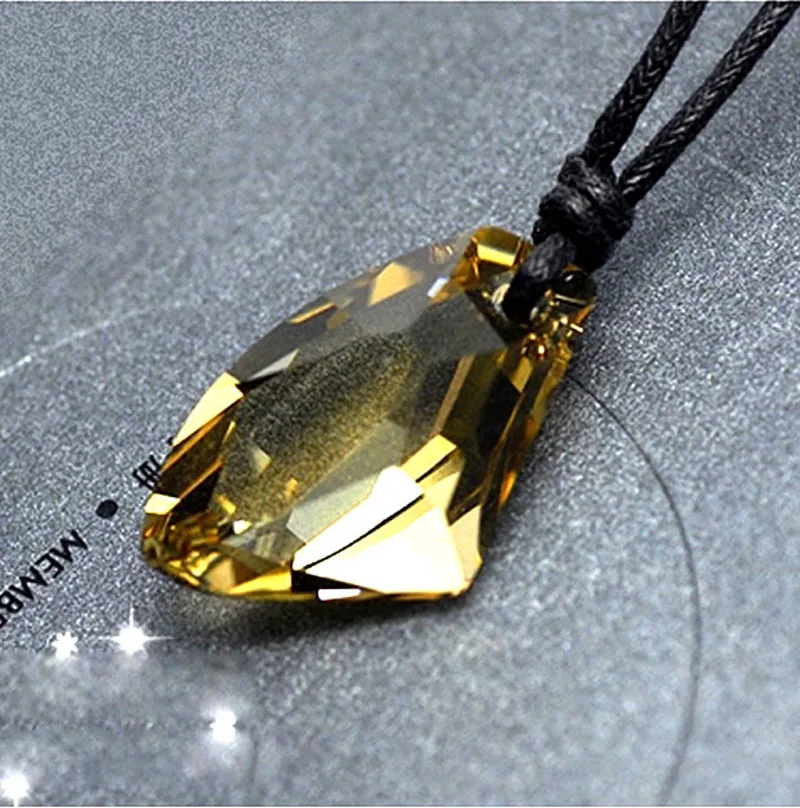 Женское Ожерелье с кулоном из натурального камня колье чокер кристаллами|jewelry