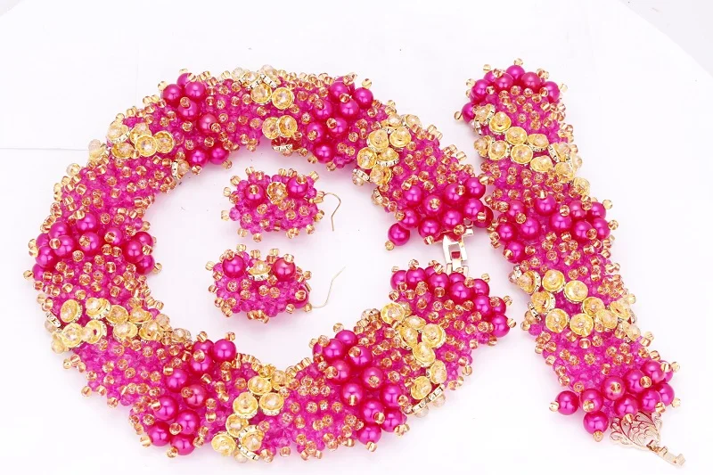 Набор из колье и серёг в нигерийском стиле|Ювелирные наборы| |