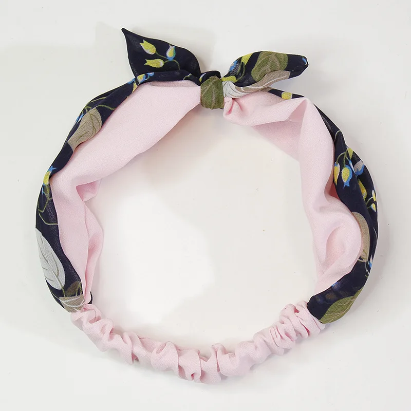 Шифоновый ободок для девочки с заячьими ушками высокий эластичный комфорт