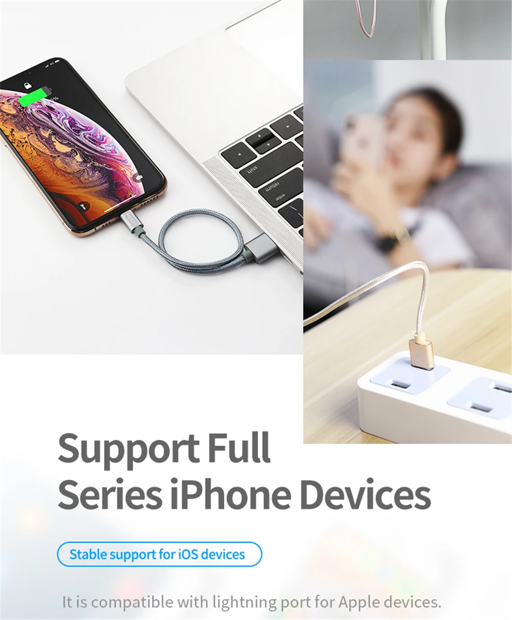 Rock Usb кабель для Iphone Xs X 8 7 6 6s Plus 5 5S Se быстрое зарядное Освещение кабель для синхронизации данных кабель для мобильного телефона